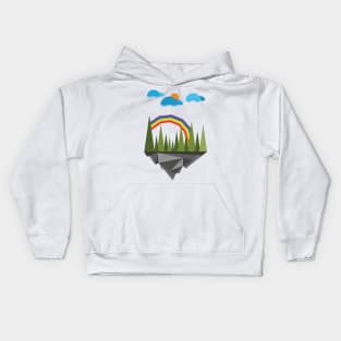 Turtle Cloud-Geometric nature Kids Hoodie